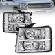 Chrome Headlights For 2007-2014 Chevy Silverado 1500 2500HD 3500HD LH+RH Sets Chrome Headlights For 2007-2014 Chevy Silverado 1500 2500HD 3500HD LH+RH Sets