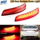 2x Red Lens LED Bumper Reflector Tail Stop Brake Lights For Lexus ES GS Corolla