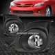FOR 11-13 TOYOTA COROLLA CLEAR LENS BUMPER DRIVING FOG LIGHT LAMP W/BEZEL+SWITCH