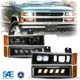 LED Black Headlights DOT Bumper Marker Lamps For 1994-99 Chevy K1500 K2500 K3500
