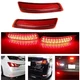 2x Red Lens LED Bumper Reflector Tail Stop Brake Light For 2013-2018 Lexus ES GS