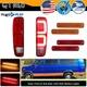 6Pcs Full LED Tail Light & Side Marker Fender For 1975-1991 Ford Econoline Van