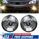 Pair Front Fog Light Lamp For Infiniti G25 G37 Q70 Sedan 2010 2011 2012 13&2014