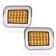 Fit For 03-09 Hummer H2 Amber Lens LED Front Turn Signal Light Parking Lamp