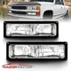 88-99 For Chevy GMC C10 C/K  Yukon Tahoe Suburban Black Bumper Lights