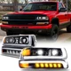 DOT LED Headlights DRL Assembly Set For 1999-2002 Chevy Silverado 1500 2500