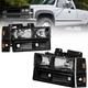 Headlights Assembly Compatible for Chevy C/K 1500 2500 3500 1988-1993/Compatible