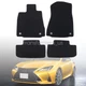 Velour Floor Mats Carpet Fits 2015-2025 Lexus RC300 RC350 RC F 2 Rows Anti-Slip