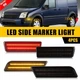 For 2010-2013 Ford Transit Connect Amber&Red Bumper LED Side Marker Light Lamps