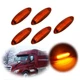 For Freightliner Cascadia OE-Fit Yellow Amber LED Roof Clearance Marker Light 5X