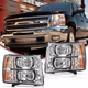 For 2007-2013 Chevy Silverado 1500 2500HD Chrome Headlights with Amber Corner For 2007-2013 Chevy Silverado 1500 2500HD Chrome Headlights with Amber Corner