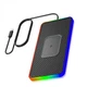 RGB Silicone Non Slip Pad Car Wireless Phone Charger Quick Charging Dock Station