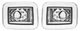 IPCW CWC-348C Crystal Clear Diamond-Cut Front Park Signal Lamp - Pair