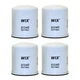 WIX Set of 4 Engine Oil Filters Spin-On For Chevy G30 Peugeot 304 404 504 505