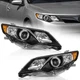 For 2012-2014 Toyota Camry Headlights Assembly Chrome Headlamps Left+Right Pair