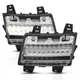 ANZO LED Chrome - Clear w/Sequential Signal for 18-19 Jeep Wrangler JL 511082