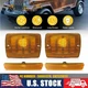 For Jeep 1987-1995 Wrangler YJ Amber Bumper Signal Fender Side Marker Lights Kit