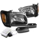 FOR 01-04 TOYOTA TACOMA PICKUP BLACK HEADLIGHT W/CORNER SIGNAL+BUMPER+6000K HID FOR 01-04 TOYOTA TACOMA PICKUP BLACK HEADLIGHT W/CORNER SIGNAL+BUMPER+6000K HID