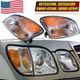 Pair Front Bumper Side Corner Lights Turn Signal Lamps For Lexus LX470 1998-2007