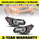 Pair For Subaru 2013-16 XV Crosstrek Front Headlight Assembly w/Bulbs Left+Right