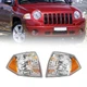 Front Corner Marker Parking Turn Signal Light Pair Fit 2007-2010 Jeep Compass