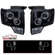 Smoke Projector Headlights Fits 2009-2014 Ford F150 LED Halo Lamps Left+Right