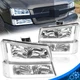 LED DRL Headlights Chrome Left+Right For 2003-06 2007 Chevy Silverado Avalanche
