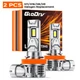 GloDrv H11 H16 LED Fog Light Bulbs Lamps Wireless 6000K Cool White Fanless 2PCS