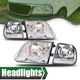 Fit For 97-03 Ford F150/99-02 Expedition Headlights+Corner Lights Assembly Pair