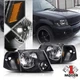 Black Housing Headlight Amber Corner Signal Reflector for 02-05 Ford Explorer