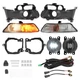 For Ford Mustang 15-17 LED Fog Lights Turn Signal Lamp Assembly w/Cover Wire Kit