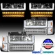 Fits 1994-1998 GMC C10 Sierra Yukon Headlights LED Strip Bumper Signal Lamps