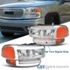 Fits 2000-2006 GMC Sierra Yukon XL Denali LED Tube Headlights+Bumper Signal Lamp