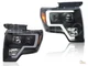 09-14 Ford F150 Pickup Black G5 LED Plank Style Quad Projector Headlights RH+LH