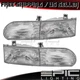 1992-1995 Ford Taurus Headlights Headlamps - Left Right Sides Pair