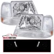 Headlights+Bumper+Corner Signal Lamps Fits 1998-2000 Ford Ranger LED Strip Clear