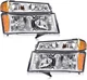 Headlights Bumper Lights Left Right for Chevy Colorado GMC Canyon 2004-2012 Headlights Bumper Lights Left Right for Chevy Colorado GMC Canyon 2004-2012