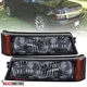 Smoke Bumper Lights Fits 2003-2006 Chevy Silverado Avalanche Parking Lamps 03-07