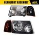 Headlight Assembly For 01-11 Ford Ranger Halogen Black Housing Amber Clear Lens Headlight Assembly For 01-11 Ford Ranger Halogen Black Housing Amber Clear Lens