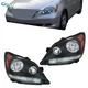 Headlights Black Housing Halogen Factory Style For Honda Odyssey 2005-2010 Pair