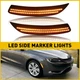 LH+RH Amber LED Front Corner Side Marker Indicator Lights For 15-17 Chrysler 200