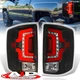 Black Red Tube LED Tail Lights Lamps For 2014-2019 Silverado 1500 2500HD 3500HD