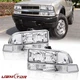Chrome w/Amber Corner Headlight Bumper HeadLamp For 98-2004 Chevy S10 Blazer