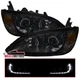 Smoke Projector Headlights Fits 2004-2005 Honda Civic 2/4Dr LED Strip Lamp 04-05