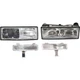 Set of 4 Headlight Kit Fits 1987-1990 Chevrolet Caprice