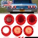 6X Red LED Rear Tail Light Lenses & White LED Backup Lamps For 1964 Chevy Impala