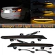 Smoked Rear Bumper Reflector LED Light Brake Signal Lamps For 18-21 Honda Accord