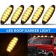 5x Cab Top Roof Marker Lights For Peterbilt Kenworth Freightliner 12 LED Truck