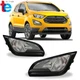LH+RH Side Bumper Fog Light w/ Lamp Cover Bezel Trim For Ford EcoSport 2018-2022