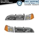 Headlights Parking Lamp Light Left Right 4 Piece Set for 89-93 Ford Thunderbird